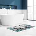 thumbnail image 2 of Highland Cow Bath Mat Get Naked Daisy Farmhouse Bull Longhorn Rustic Flower Floral Spring Western Cattle Funny Quote Teal Bathroom Rug Kitchen Toilet Door Rugs Memory Foam 16x24 Inch, 2 of 3