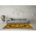 thumbnail image 3 of Ahgly Company Machine Washable Indoor Rectangle Medallion Yellow French Area Rugs, 7' x 9', 3 of 4