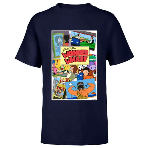 The Bob’s Burgers Movie Greetings from Wonder Wharf - Short Sleeve T-Shirt for Kids - Customized-Navy