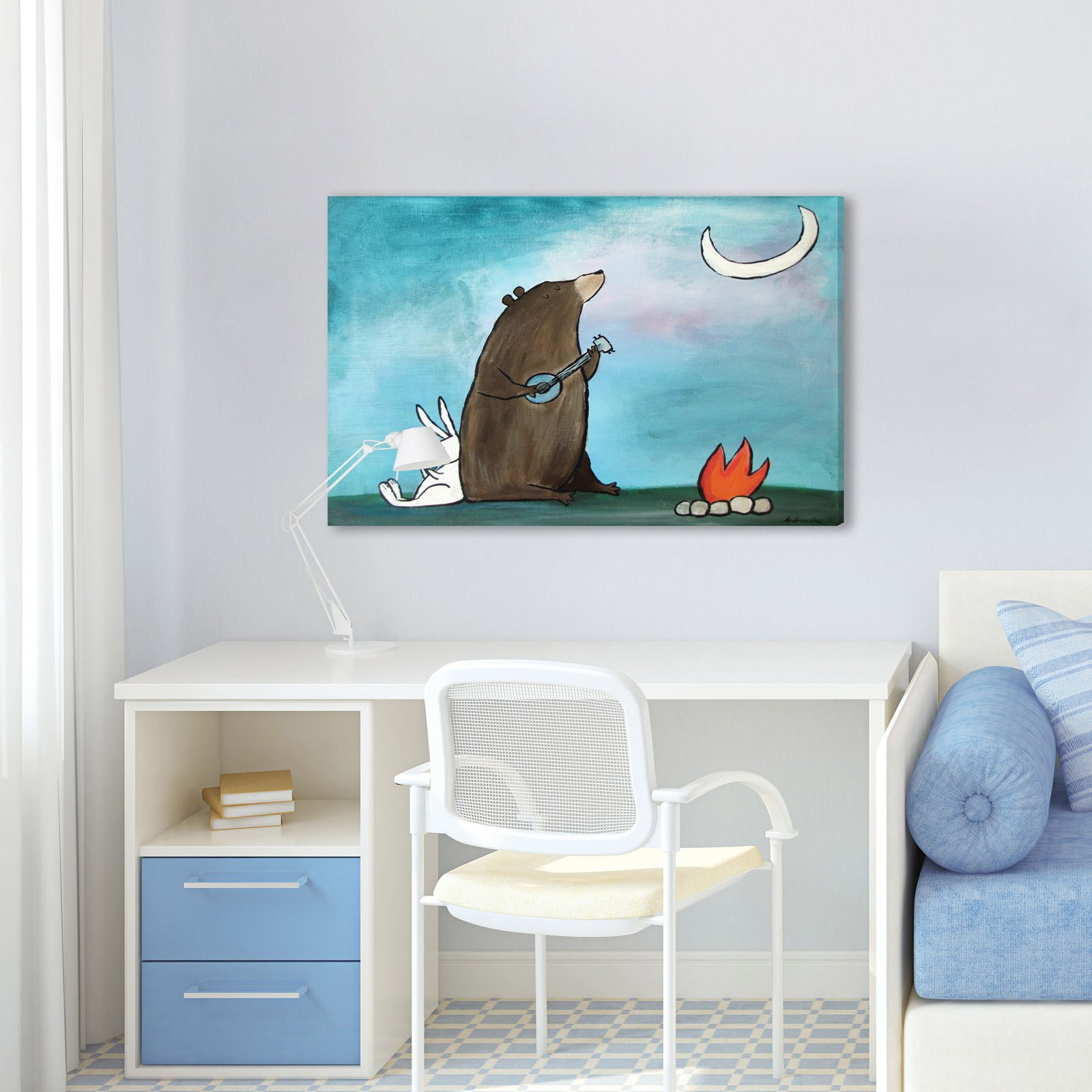 Marmont Hill 'Campfire Songs' by Andrea Doss Painting Print on Wrapped Canvas