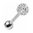 thumbnail image 4 of Jiaroswwei Surgical Steel Rhinestone Ball Barbell Bar Tongue Ring Studs Piercing Pin Jewelry, 4 of 7