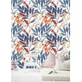 thumbnail image 4 of Watercolor Floral Peel and Stick Wallpaper Removable White/Purple/Red Fruits Vinyl Self Adhesive Shelf Liner 17.7in x 9.8ft, 4 of 9
