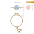 thumbnail image 4 of Angara Natural 0.72 Ct. Aquamarine Solitaire Ring in 14K Rose Gold for Women (Ring Size: 3.5), 4 of 9