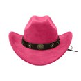 thumbnail image 4 of Vented Straw Cowboy Hat for Women Men Cattleman Crease Wide Brim Breathable Lightweight Western Cowgirl Hat Summer Beach, 4 of 6