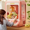 thumbnail image 2 of relayinert Automatic DIY Claw Grab Doll Machine with Music Clamp Toy Crane Machine Interactive Toys For Xmas Operated Play Pink, 2 of 9