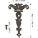 thumbnail image 2 of Paquete de 2 bisagras decorativas para puerta de gabinete en forma de T de aleación de zinc, 2 of 5