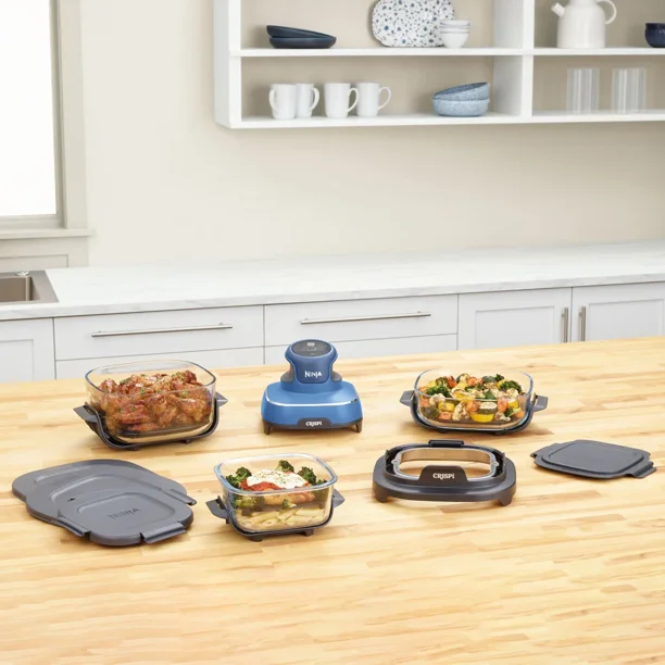 Ninja Crispi 5-in-1 Portable Glass Air Fry Cooking System, 3