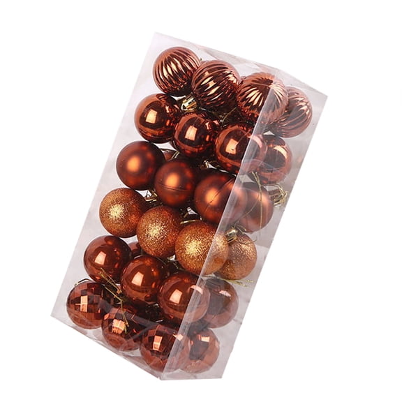Christmas Decorations Clearance! Christmas Balls Ornaments for Xmas Christmas Tree 36Pcs 1.57'' Shatterproof Christmas Xmas Tree Ball Bauble Hanging Home Party Ornament Decor Coffee
