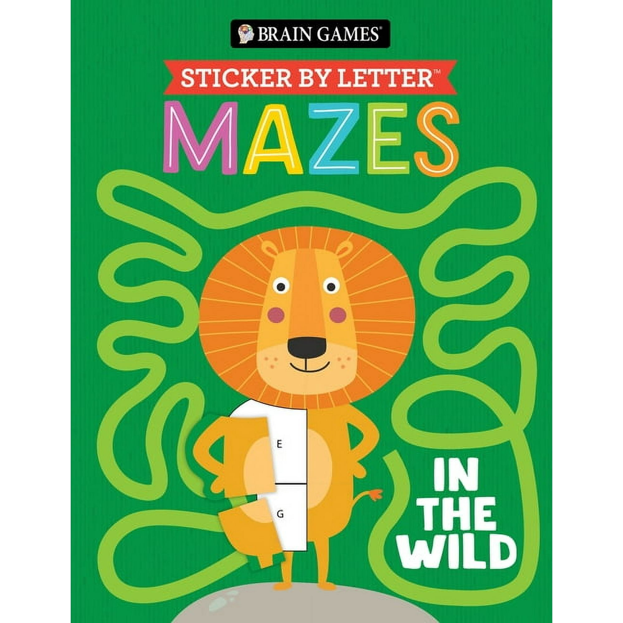 Brain Games: Sticker by Letter MAZES IN THE WILD