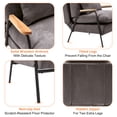 thumbnail image 4 of MCombo Modern Accent Recliner with Ottoman, Fabric Armchair for Living Room Bedroom 4055(Dark Grey), 4 of 9