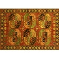 thumbnail image 1 of Ahgly Company Indoor Rectangle Oriental Yellow Industrial Area Rugs, 2' x 5', 1 of 4