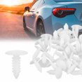 thumbnail image 2 of 40pcs 5mm Hole Dia Plastic Bolt Rivets Fasteners Trim Panel Retainer Clips White for Car, 2 of 6