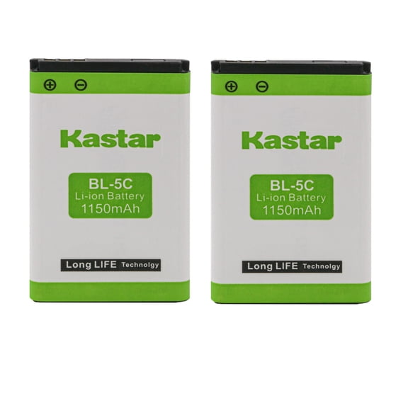 Kastar BL-5C Battery 2-Pack Replacement for LUITON LT-316, TIDRADI TD-M8, Zastone X6, Zeadio ZS-B1 DC Two Way Radios