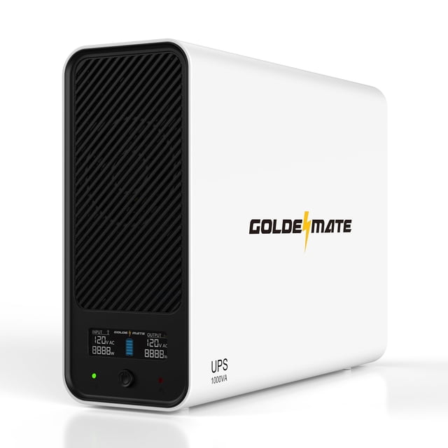 Batería de respaldo UPS GOLDENMATE 1000 VA/600 W con batería LiFePO4