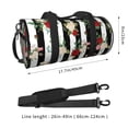 thumbnail image 2 of Fotbe Rose Flowers Bolsa Deportiva de Lona Plegable con Estampado, Bolsa de Gimnasio con Bolsillo Seco/Húmedo, Bolsa de Viaje Ultraligera de Gran Capacidad, 2 of 6