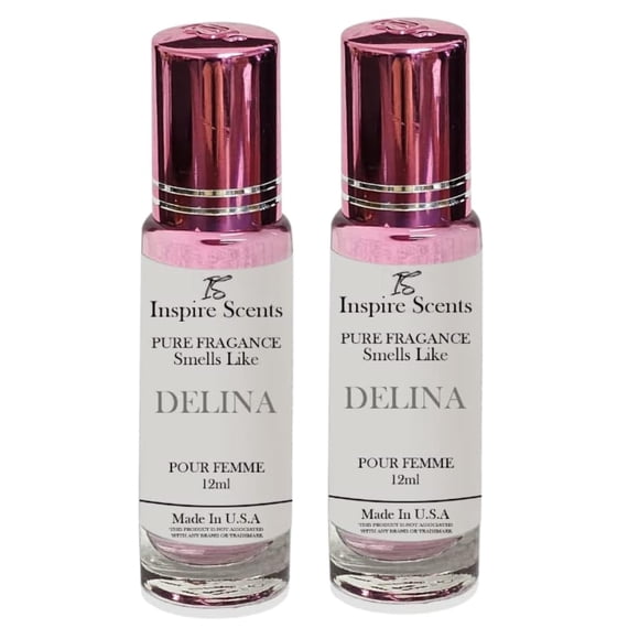 Perfume en aceite roll-on E de B Delina Pour Femme 12 ml, paquete de 2