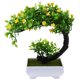 thumbnail image 2 of 2 piezas plantas artificiales decoración de árboles para el hogar plantas falsas adornos de plantas de plástico (amarillo, blanco), 2 of 6