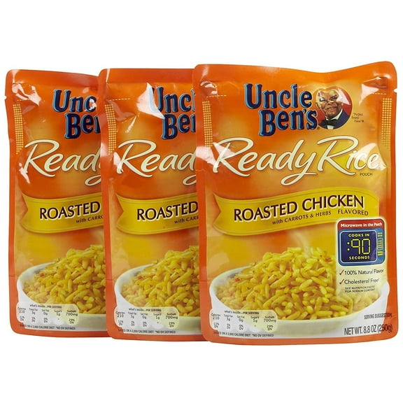 Uncle Bens Roasted Chicken Ready Rice Pouch, 8.8 Oz, 3 Pk