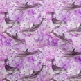 thumbnail image 1 of oneOone Viscose Jersey Purple Fabric Ocean Dolphin Fabric For Sewing Printed Craft Fabric By The Yard 60 Inch Wide, 1 of 4