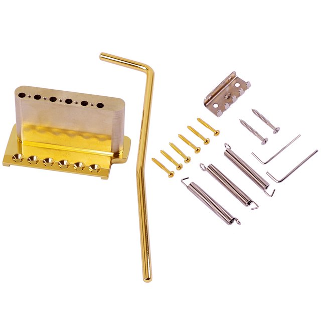 Greeniant Conjunto de puente de trémolo, accesorio Musical, 6 cuerdas, sillín individual, bajo de Metal, pieza trasera decorativa, profesional para Accesorios para instrumentos musicales Greeniant OD023537-00