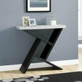 thumbnail image 2 of 11.5" x 35.5" x 34" Black Grey Finish Hollow Core Accent Table, 2 of 5
