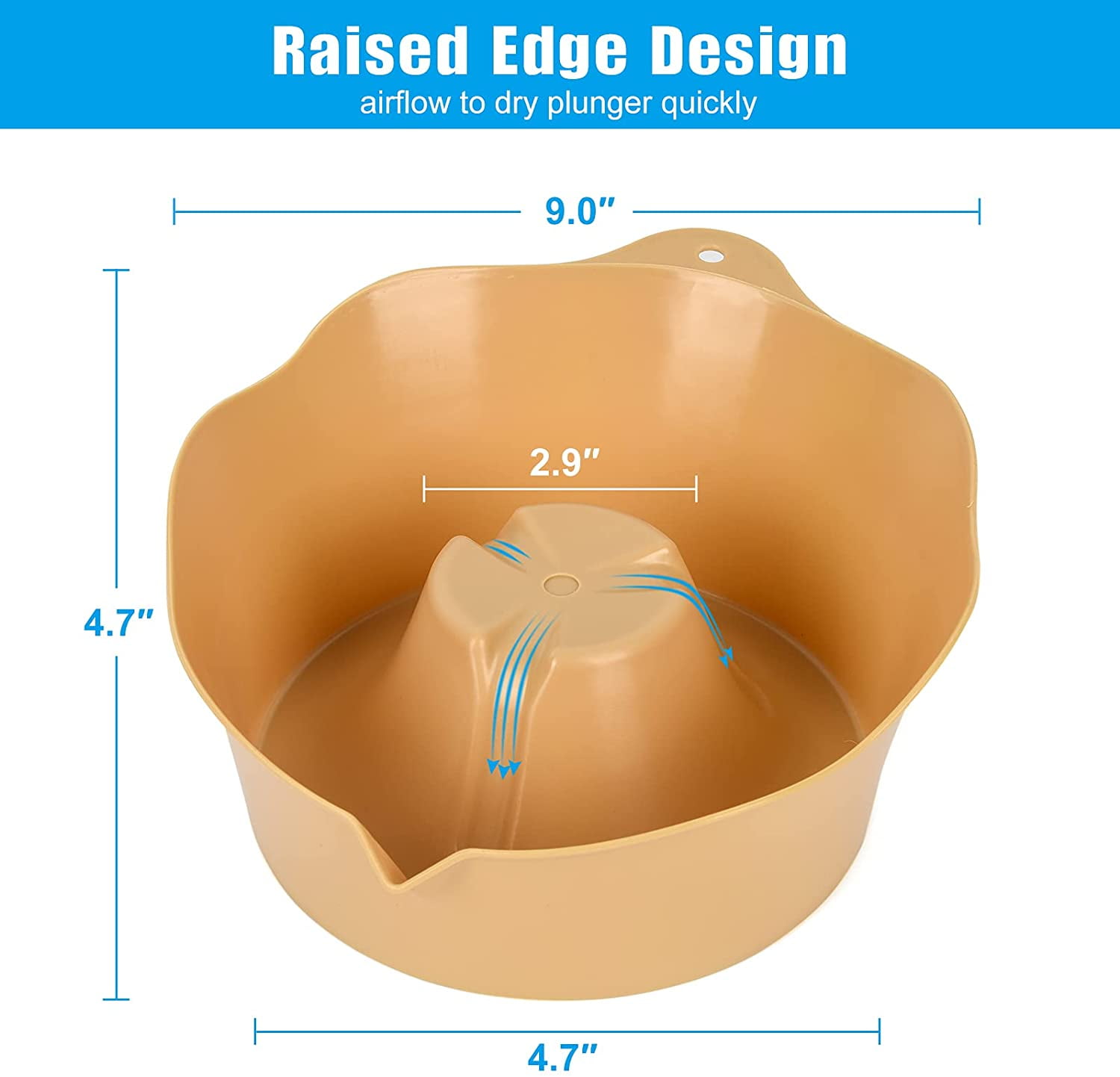Universal Toilet Plunger Holder Drip Tray,Large Plunger Tray Fits Most