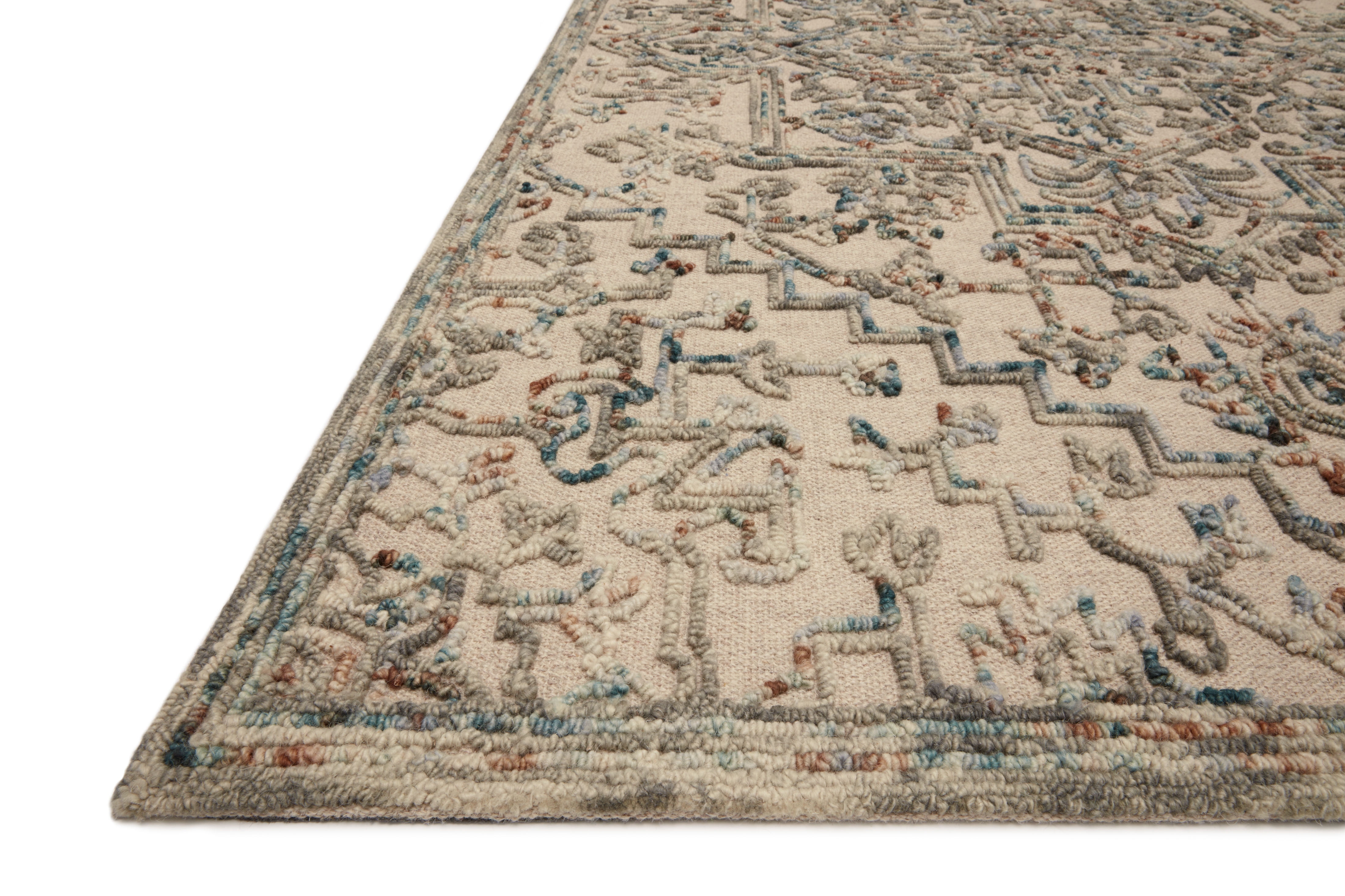 Loloi Halle Floral Traditional Area Rug, Gray, 3'.6" x 5'.6"