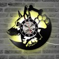 thumbnail image 3 of Labymos Horloge Murale 12 Pieds LEDs Rétro Horloge Murale Design Chien de Berger Horloge LP, 3 of 8