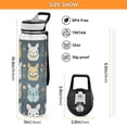 thumbnail image 3 of Rabbits Leaves Sports Water Bottle Portable Travel Mug 32oz BPA Free Leak Proof Straw Transparent Tritan for Gym Yoga Cycling Camping, 3 of 7