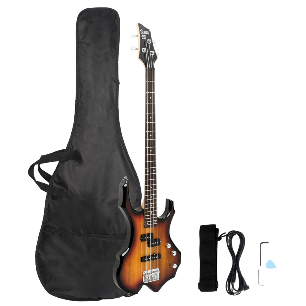 clear body bass guitar