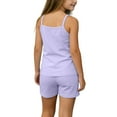 thumbnail image 3 of hengsof Girls Camisole Cotton Camisole Tops and Shorts Lounge Wear Set, 3 of 5