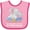 Pink and Fuchsia, variant on Inktastic My Babysitter Loves Me to the Moon and Back Elephant Family Boys or Girls Baby Bib