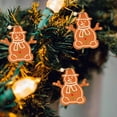 thumbnail image 2 of comerut Wooden Christmas Decor Gingerbread Man Easy Install Eco-friendly Fine Workmanship Tree Hanger Christmas Ornament, 2 of 7