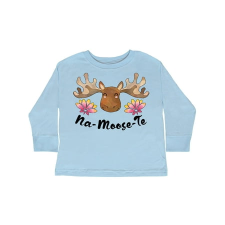 

Inktastic Na-Moose-Te Cute Moose Greeting Gift Toddler Boy or Toddler Girl Long Sleeve T-Shirt