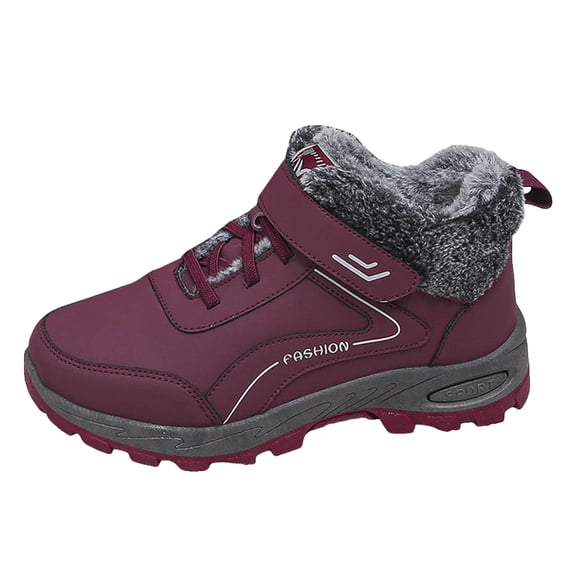 YLYL Women's Winter Snow Boots Arch Support Warm Fur Lined Waterproof Non Slip Outdoor Running Hiking Boots