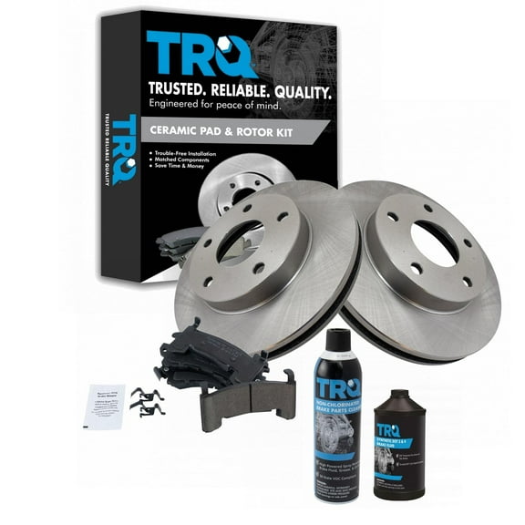 TRQ Rotor Brake Pad Ceramic Front or Rear Kit w/Fluids for Buick Cadillac Chevy BKA17467 Fits select: 1983-1997 CHEVROLET S TRUCK, 1983-1997 CHEVROLET BLAZER