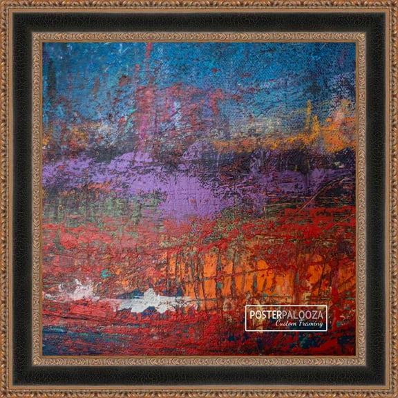 8x8 Distressed/Aged Gold Complete Wood Square Picture Frame with UV Acrylic, Backing, & Hardware