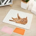 thumbnail image 4 of Mightlink Pet Bed Non-slip Bottom Durable Seam Heart Pattern Skin-touch Comfortable Rest Cloth Padded Velvet Puppy Bed Mat for Bedroom, 4 of 7