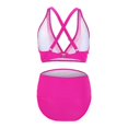 thumbnail image 6 of MSJUHEG Full Coverage Swimsuits for Women,2 Piece Bikini Sets,Bathing Suits for Women,Bikini Tops Full Coverage Bottoms,High Waisted Bikini Sets for Women,Push Up Swimsuit, Hot Pink M, 6 of 8