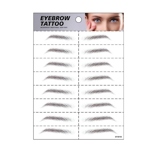 WREESH Yebrow Sticker Simulation Eyebrow Semi-water Transfer Waterproof Tattoo Eyebrow