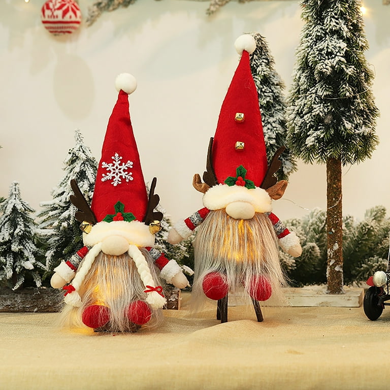 Jolly Companions Christmas Gnome Decor Set of Two | OrnamentallyYou