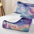 thumbnail image 4 of Metsweet Dreamy Princess Unicorn Twin Quilt Set, Watercolor Rainbow Twin Coverlet Set, Blue Pink, 4 of 7