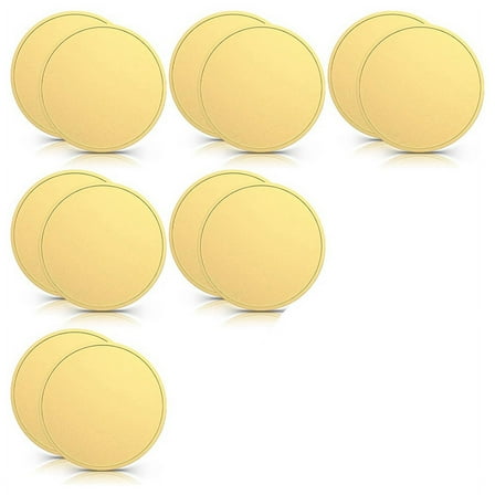 12 Pcs Blank , Engraving Blanks Coins Threaded Edged 40 mm with Acrylic Protection Box Gold Gold Copper