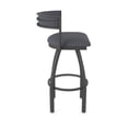thumbnail image 4 of 861 Artemis 30" Swivel Bar Stool with Pewter Finish and Canter Storm Seat and Back, 4 of 5