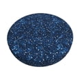 thumbnail image 2 of Round Bar Stool Seat Covers, dark blue stars textured Elastic Round Chair Cover Stool Seat Slipcover Bar Stool Cushions Round Pad for 12-14 inch, 2 of 7