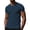 Blue, variant on Breeze Shirts for Men Short Sleeve Summer Quick Dry Casual Crew Neck Shirt Wear Breeze Athletic Shirt Textured Tshirts
