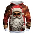 thumbnail image 3 of SonxaHe Big Boys Christmas Hoodies Santa Print Loose Hooded Sweatshirt Child Holiday Festive Stylish Winter Hoodies Red,Sized 9-10, 3 of 3