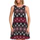 thumbnail image 1 of Balery red Minimalist Snowflake Vestidos de verano para mujer con estampado: vestido holgado sin mangas, vestido playero informal y cómodo para días calurosos., 1 of 7