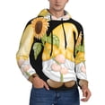 thumbnail image 2 of Lsque Sunflower Gnomes5 Pattern Casual Men's Hoodie,Hooded Sweatshirt with Kangaroo Pocket,Pullover Hoodie-Large, 2 of 7