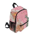 thumbnail image 2 of FORMRS School Backpack with Front Zippered Pocket 12" Student Travel Daypack, Brown Gingerbread House, 2 of 6